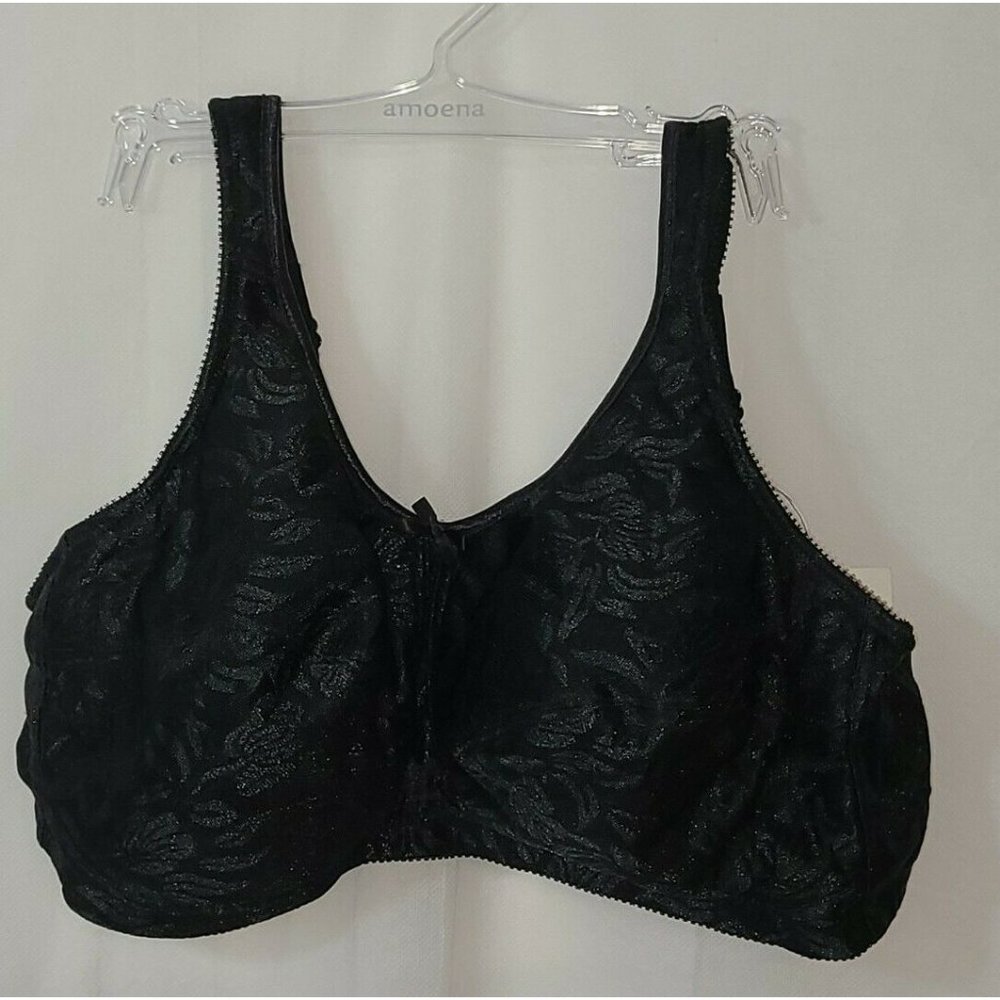 Amoena Mastectomy Bra 40DD #2133 Black New Free Sh